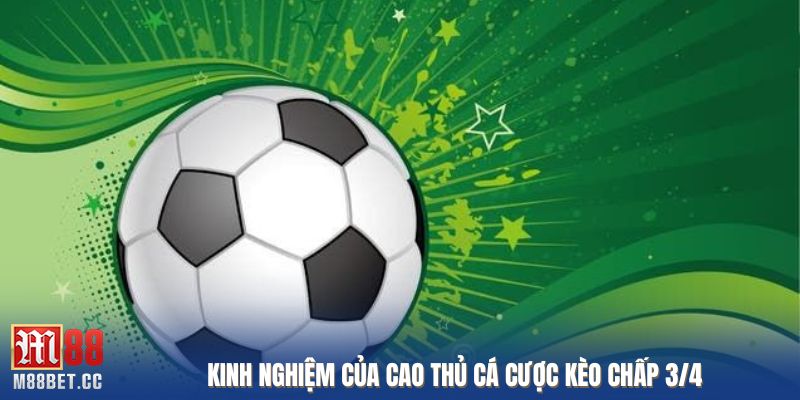 Kinh nghiệm của cao thủ cá cược kèo chấp 3/4