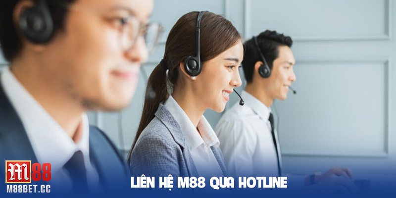 Thông tin liên hệ M88 hiển thị trên trang chủ website